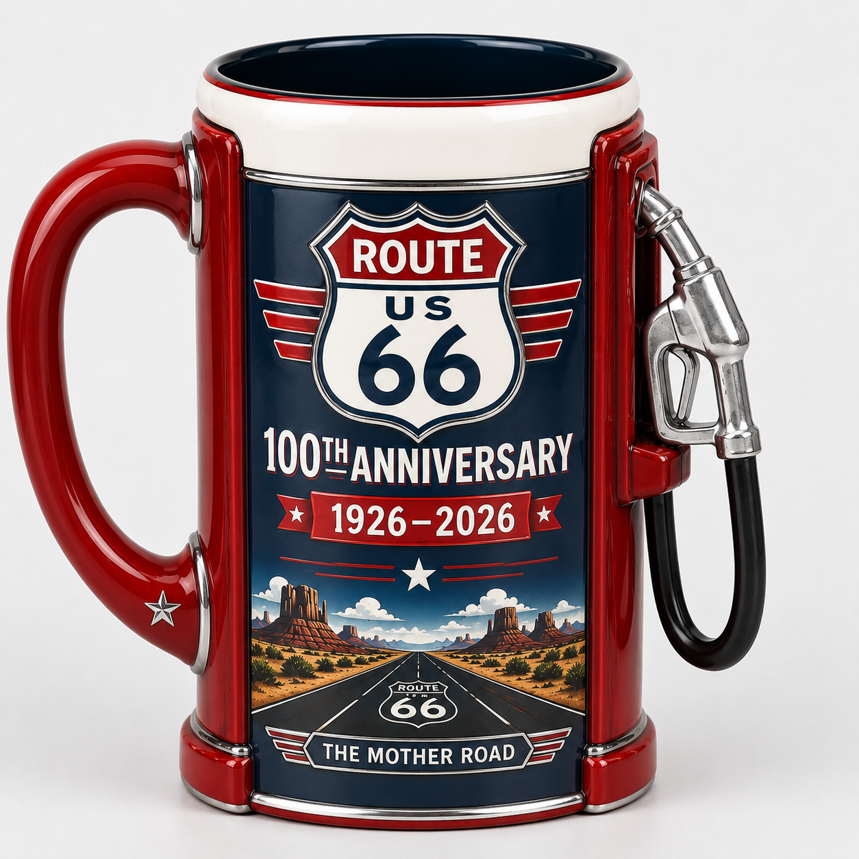 Route 66 Gas Station Shaped Mug