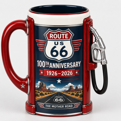 Route 66 Gas Station Shaped Mug