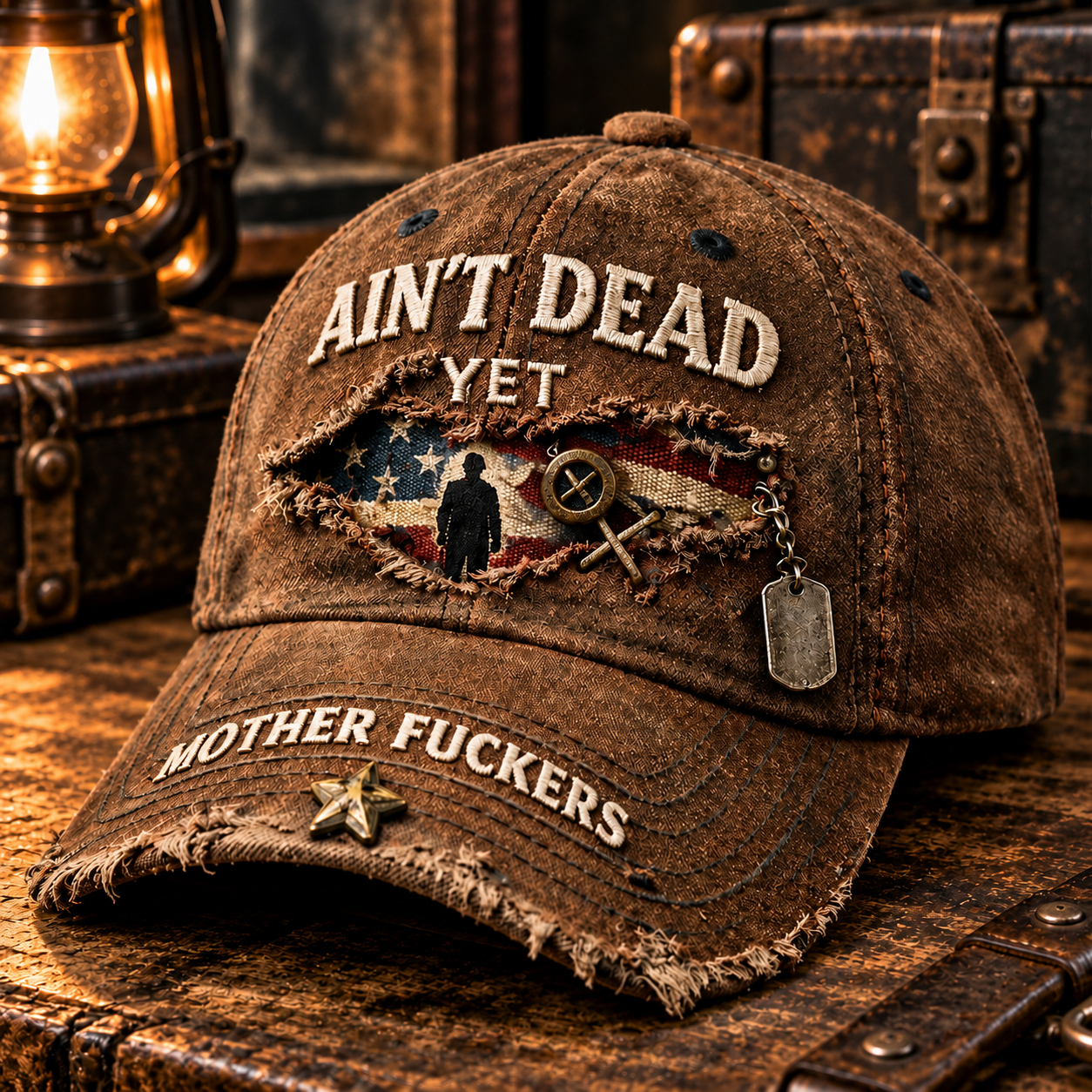 Funny Retro Old Man Club Print Casual Hat
