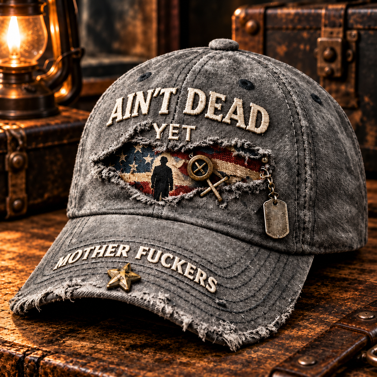 Funny Retro Old Man Club Print Casual Hat