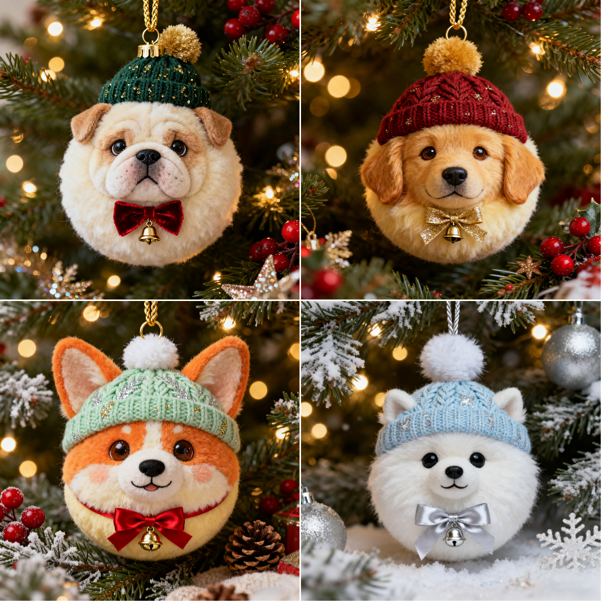 Winter Furry Friends Ornament Collection