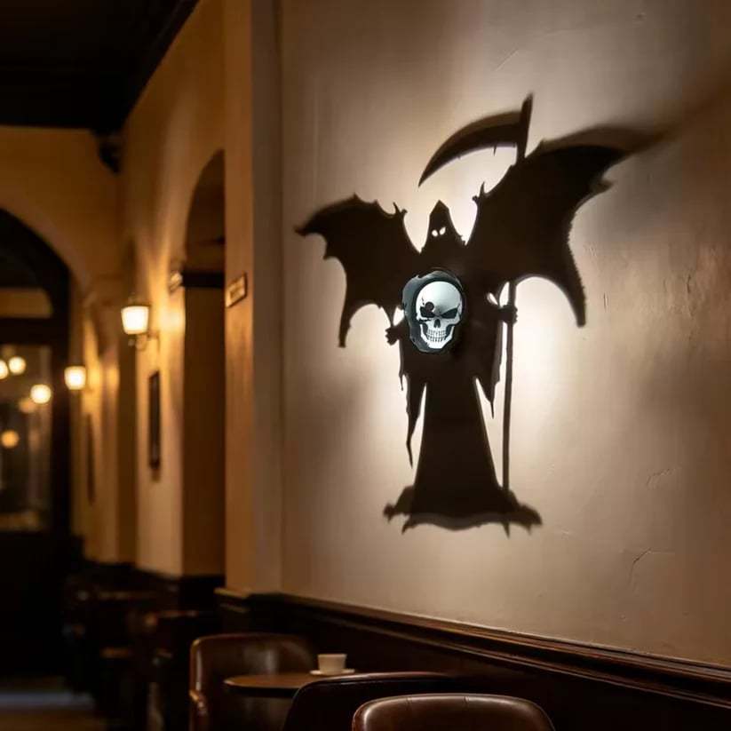Skull-shaped lampshade
