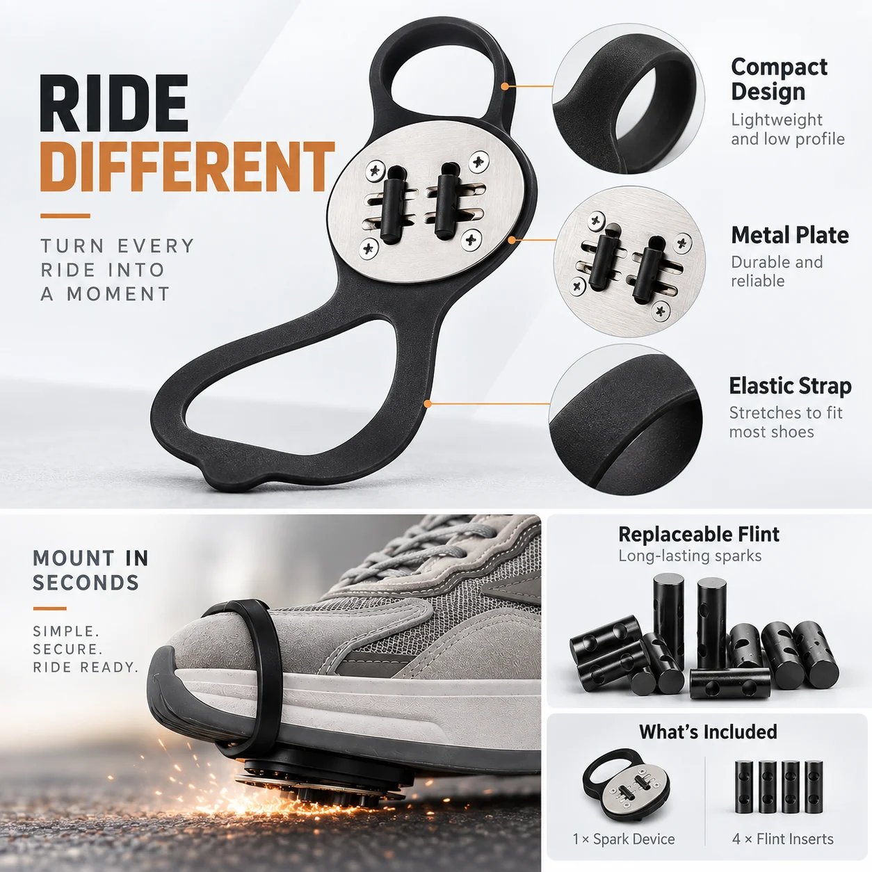 RoadFlare Motorcycle Boot Spark Sliders