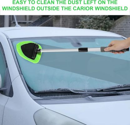 🔥Last Day 50% OFF🔥Microfiber Car Windshield Cleaning Tool with Extendable Handle