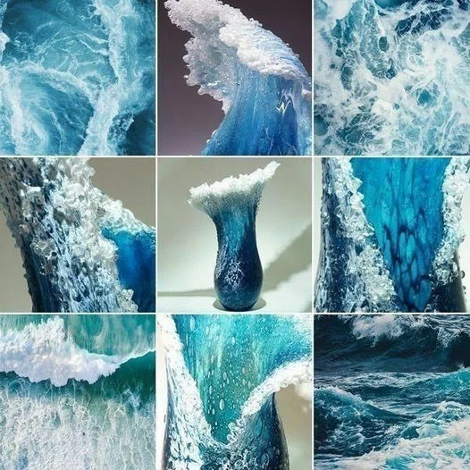 Last Day 80% Off❤️Majestic Crashing Waves Art Glass Last Day Of Activity🌊