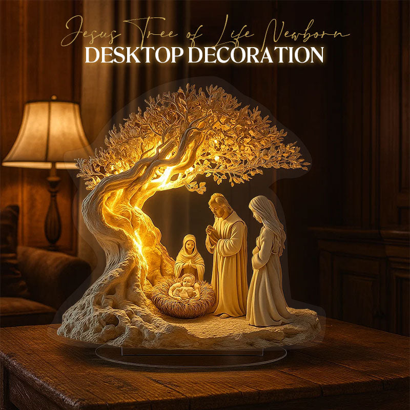 Jesus Tree of Life Newborn Desktop Decoration