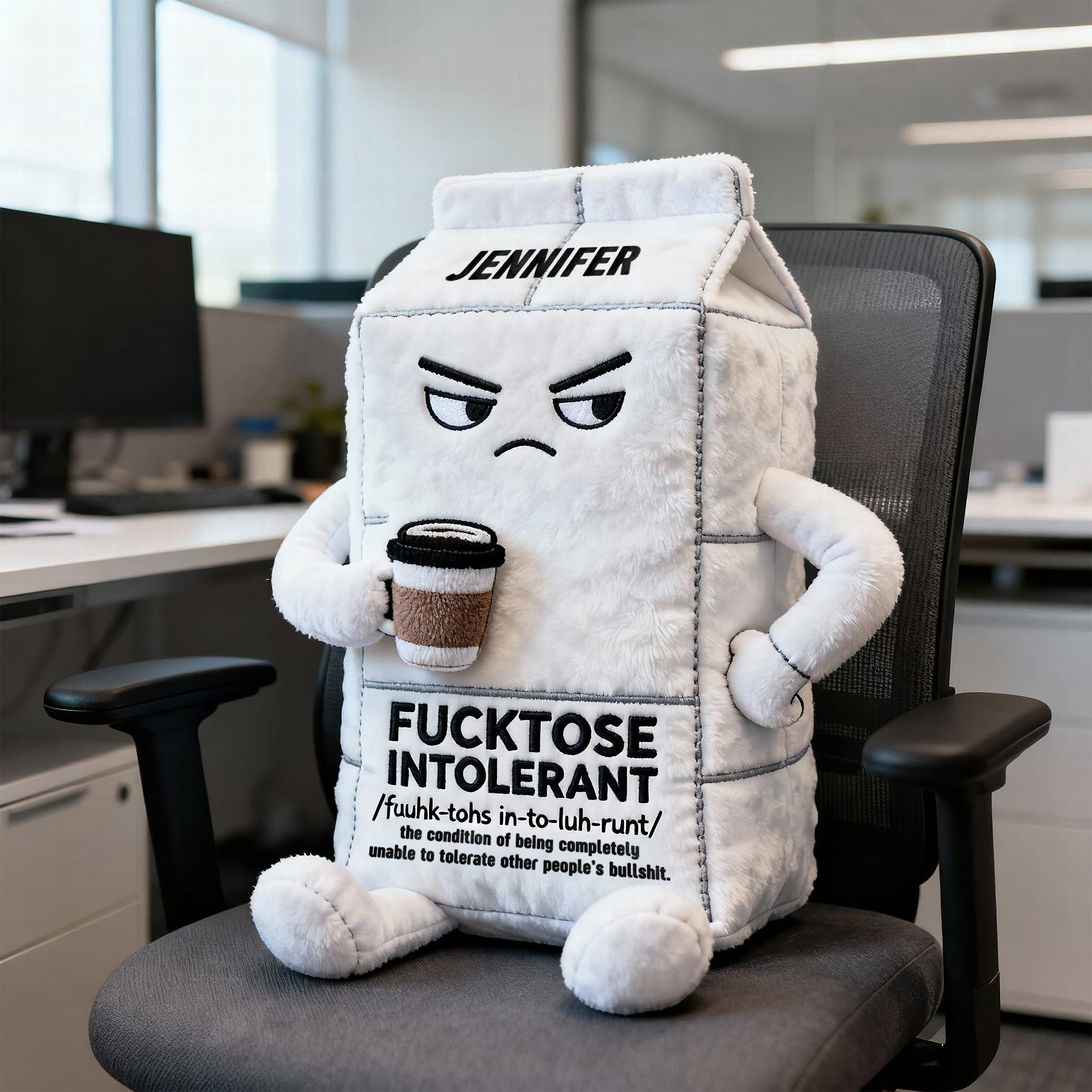 Stupid Intolerant Custom Shape Pillow - Personalized Gifts For Office Worker
