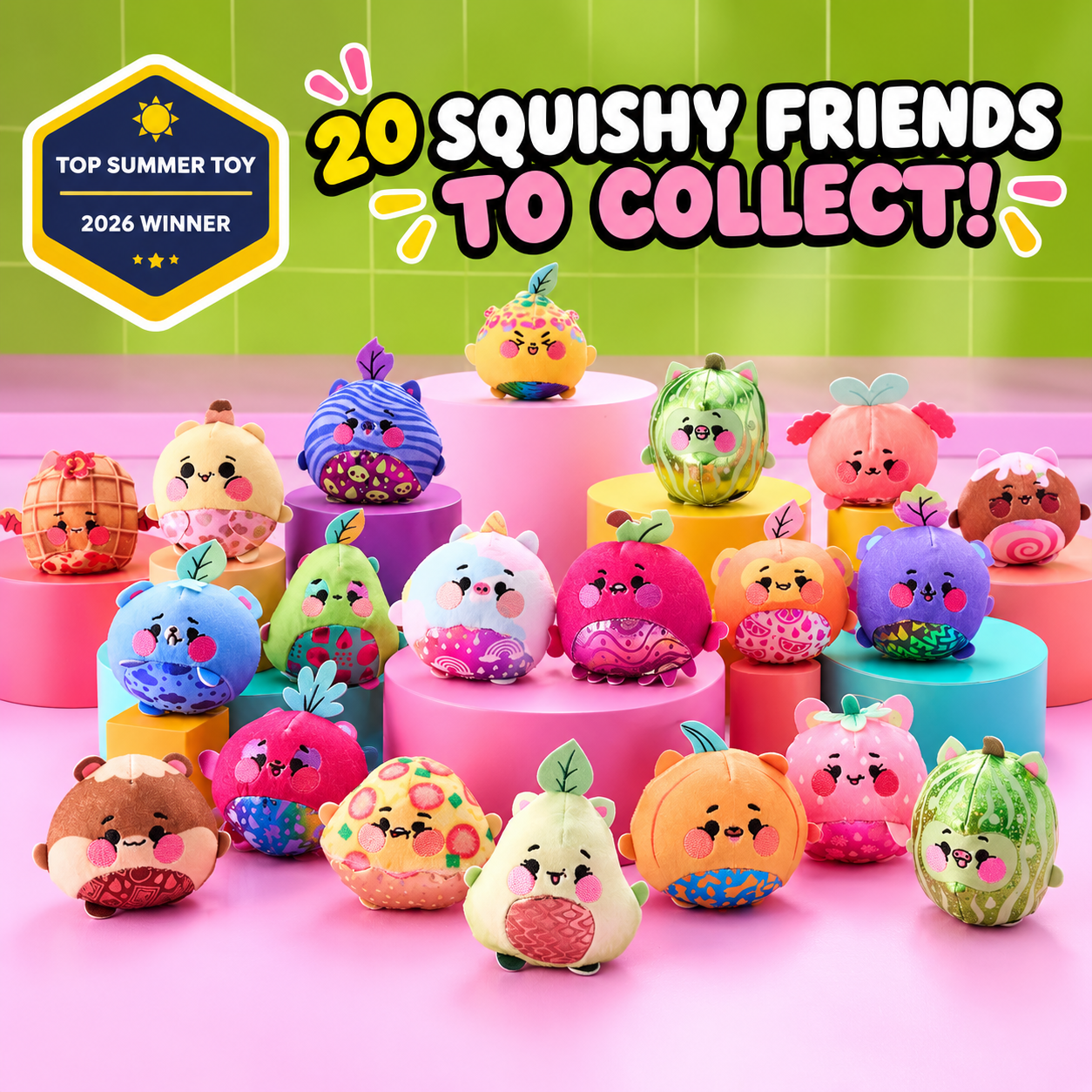 Water-Reveal plush toy character and product detail