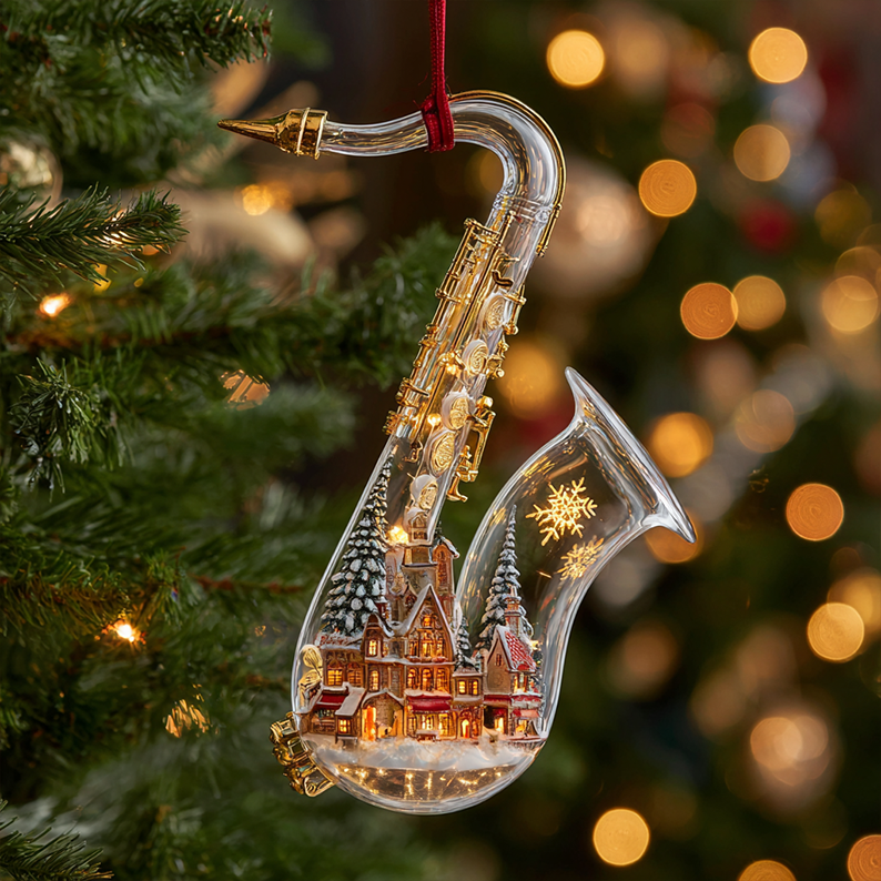 Musical Instrument Christmas Ornaments – Mini Winter Village Collection