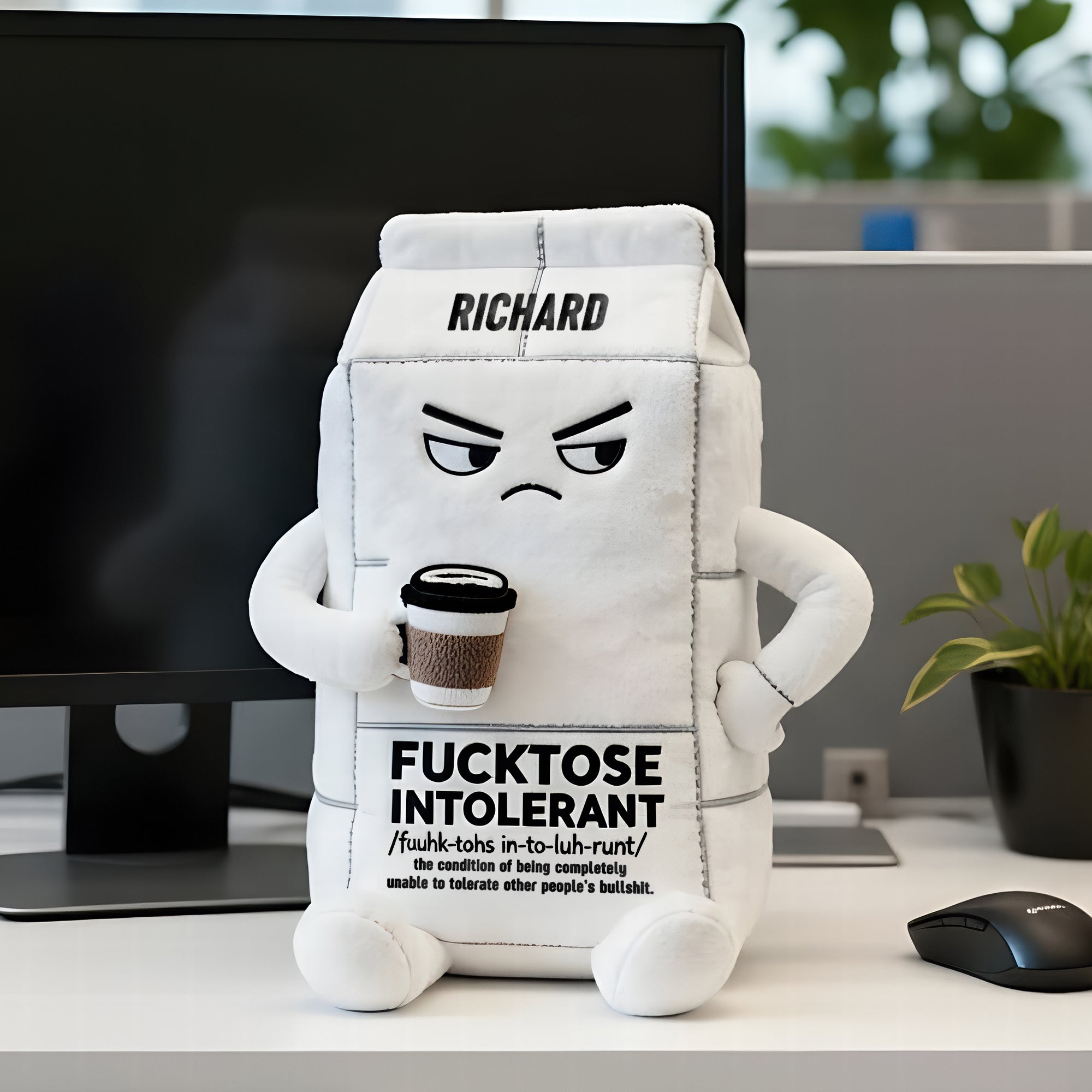 Stupid Intolerant Custom Shape Pillow - Personalized Gifts For Office Worker