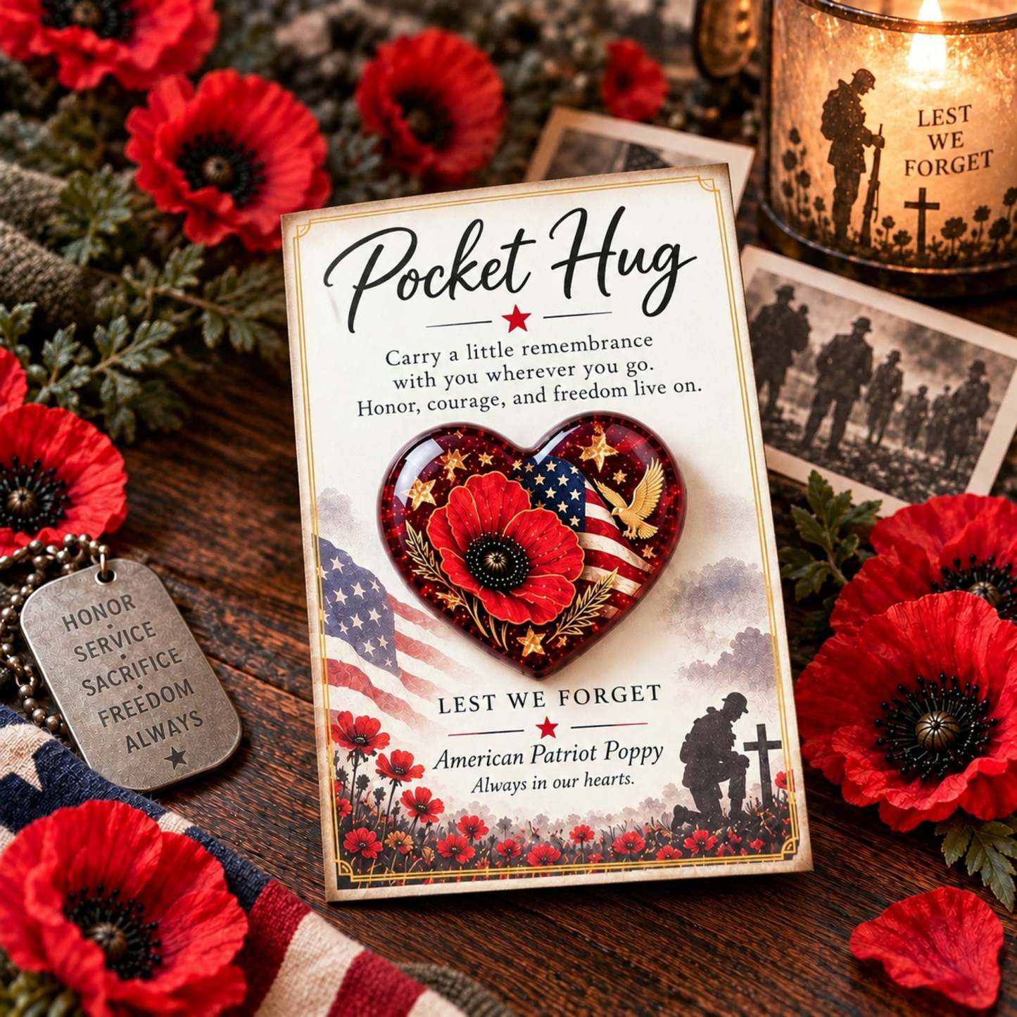 🌸 Pocket Hug Remembrance – A Little Keepsake of Love, Honor & Memories ❤️