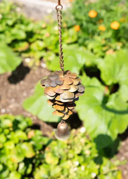 Pine Cone with Bell Ornament
