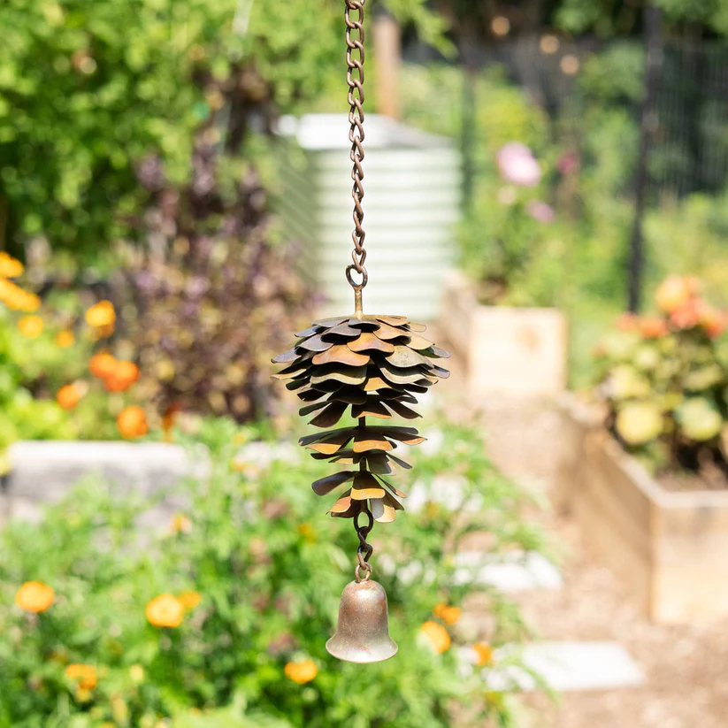 Pine Cone with Bell Ornament