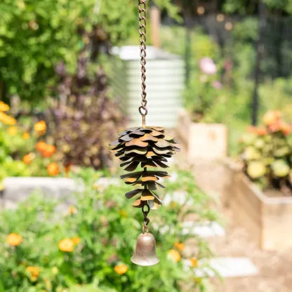 Pine Cone with Bell Ornament