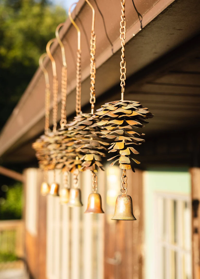 Pine Cone with Bell Ornament