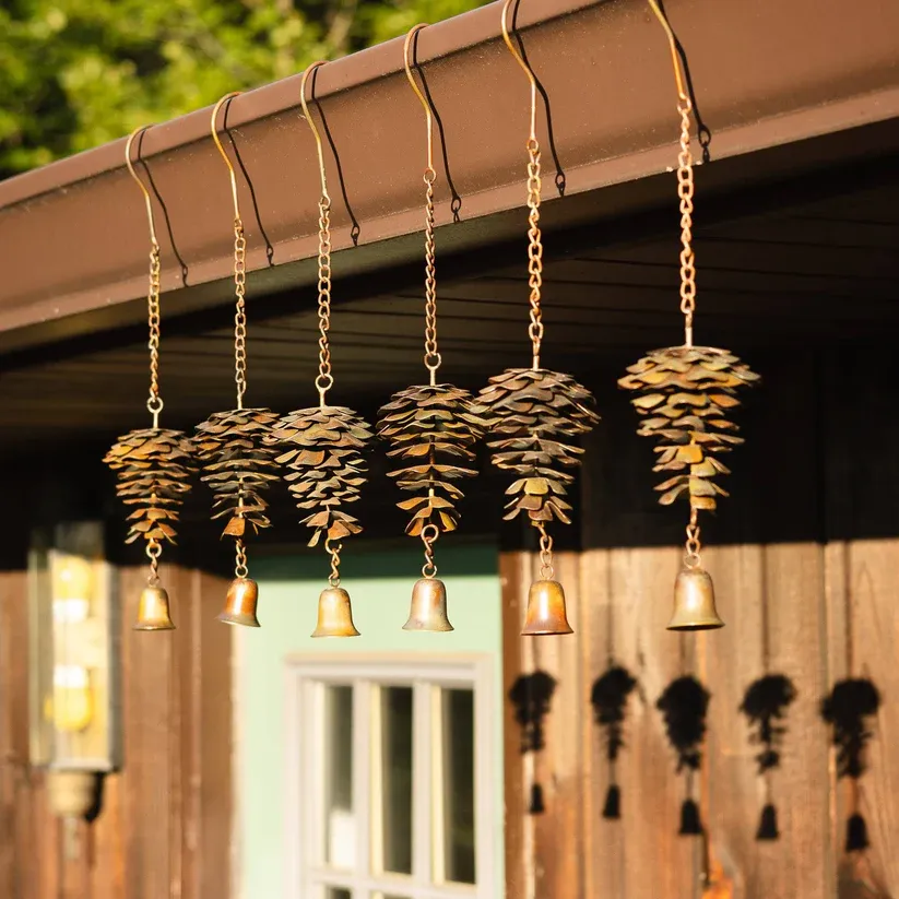 Pine Cone with Bell Ornament