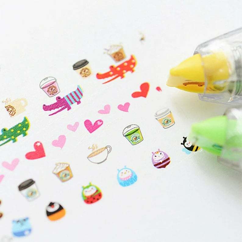 🏆 50K+ SOLD!🔥DIY Cute Animals Press Type Decorative Pen