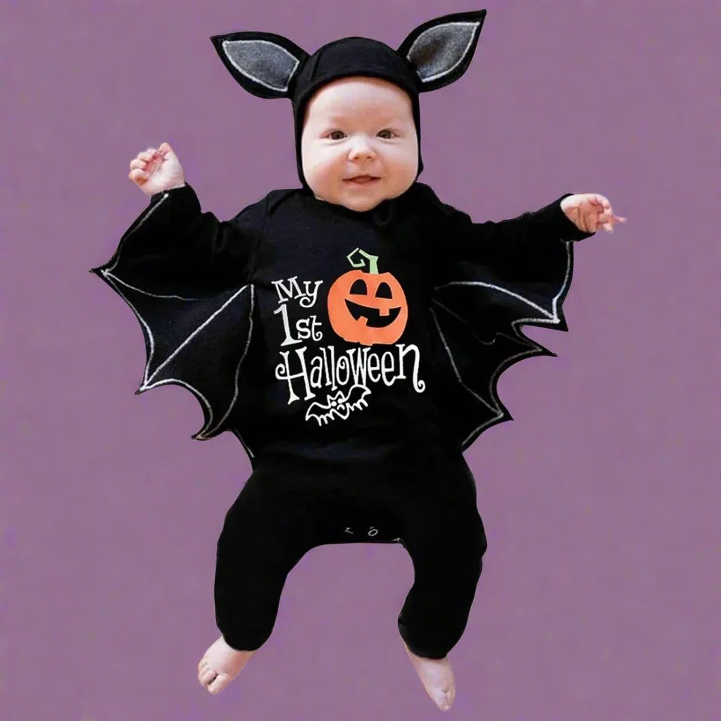 My First Halloween black bat costume details