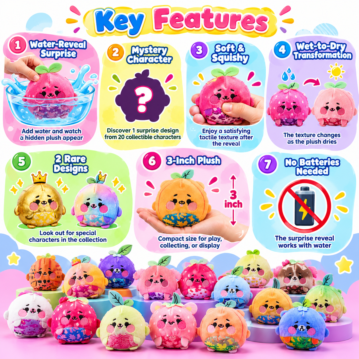 Water-Reveal Surprise Plush Toy product presentation