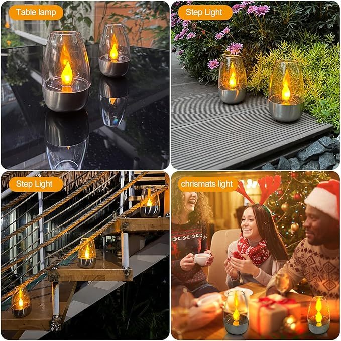 6 Pack Solar Power Tea Lights