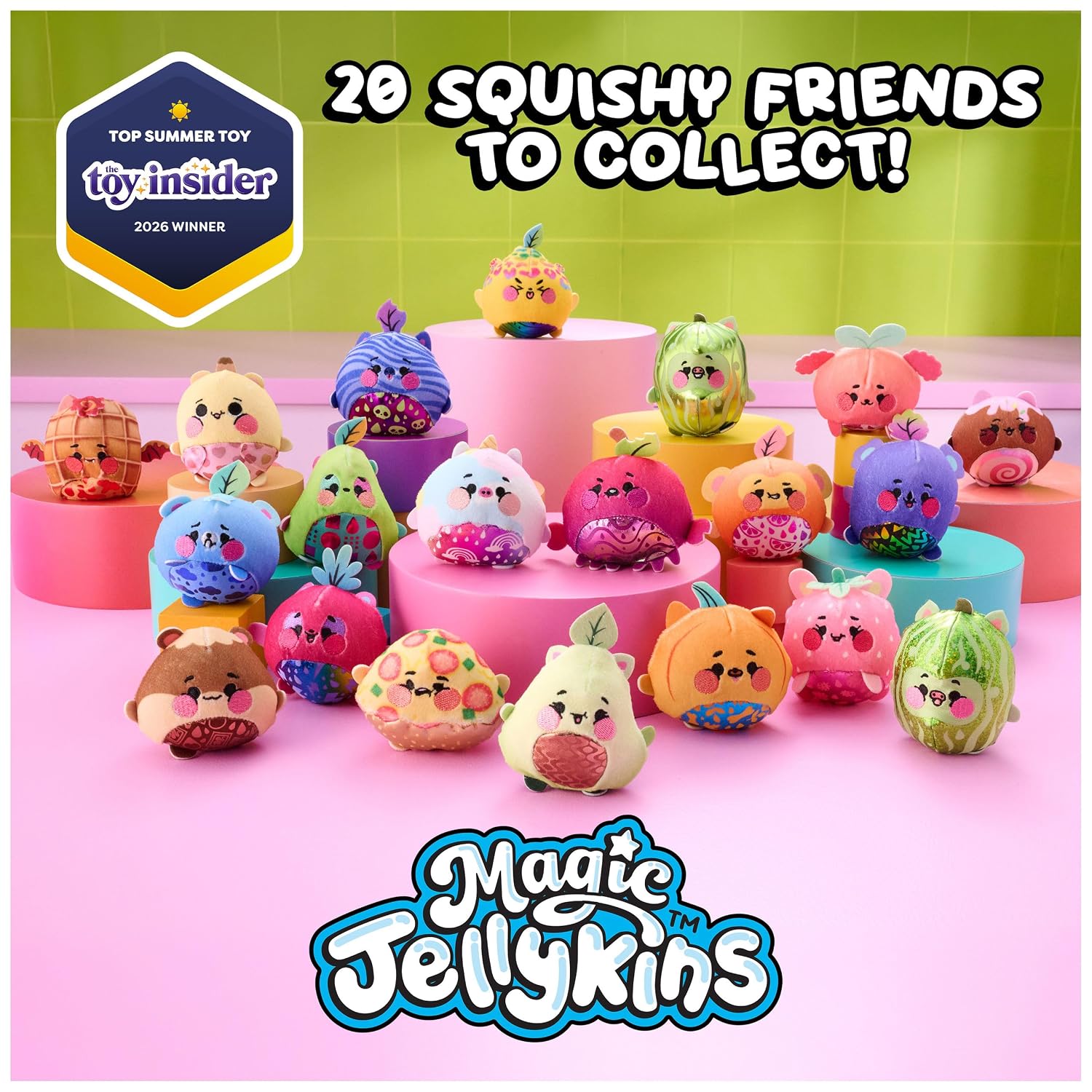 Mystery plush character collection and package presentation