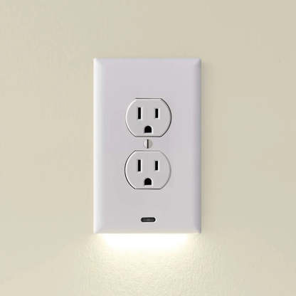 Outlet Cover with Integrated LED Night Light