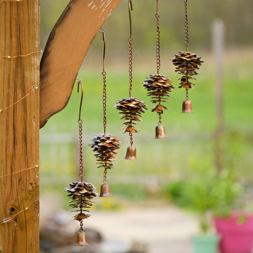 Pine Cone with Bell Ornament