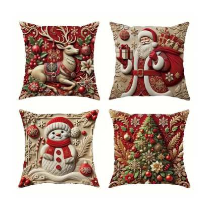 🎄Christmas Sale 49% OFF🎁Christmas Themed Cushion Cover