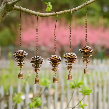 Pine Cone with Bell Ornament