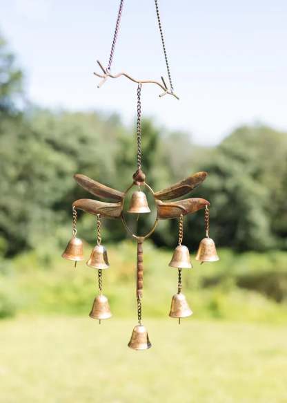 100% Handmade Dragonfly With Bells Wind Chime