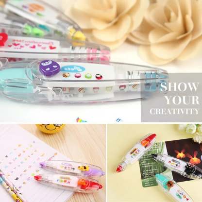 🏆 50K+ SOLD!🔥DIY Cute Animals Press Type Decorative Pen
