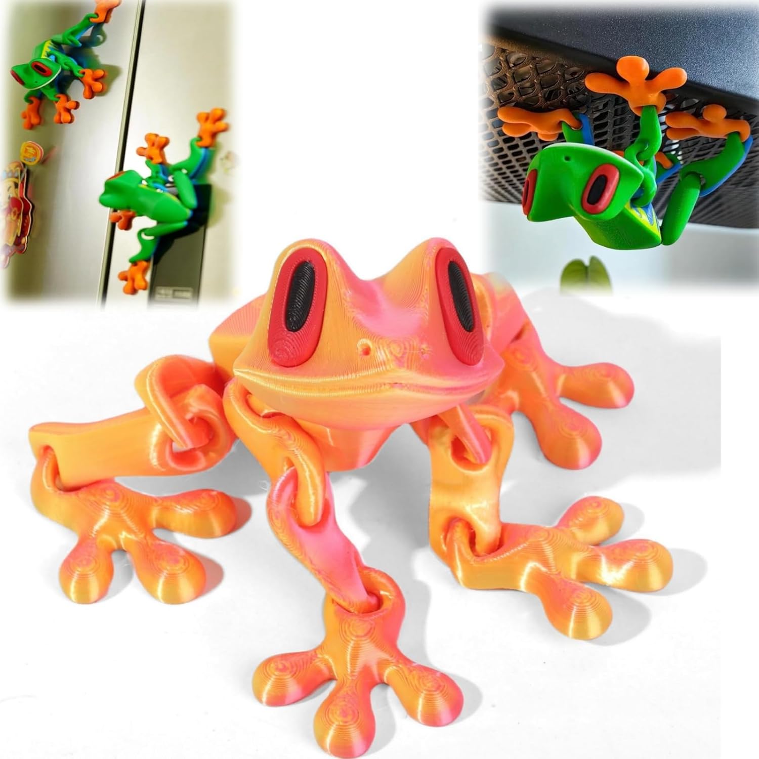 🏆 50K+ SOLD! 🔥3D Printed Magnet Frog Toy