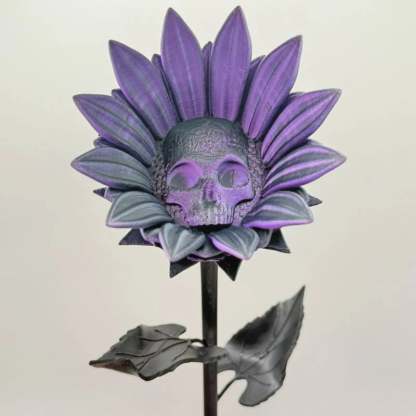 💀Forbidden Sunflower🌻 – Gothic Skull Bloom Decor