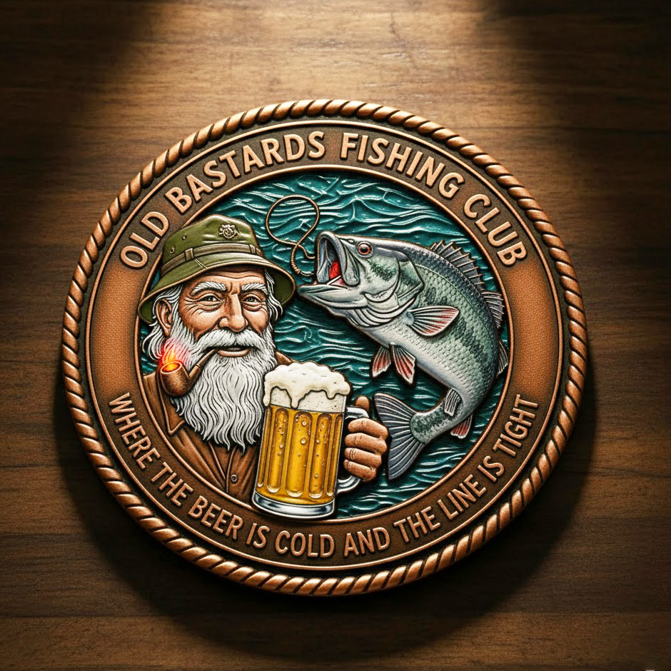 🍻 “OLD BASTARDS FISHING TOKEN” Legendary Angler's Coin