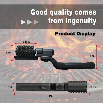 🔥Electric BBQ Grill Brush Cordless and Rechargeable Stainless Steel Bristles,Two Cleaning Brushes,Adjustable Angle