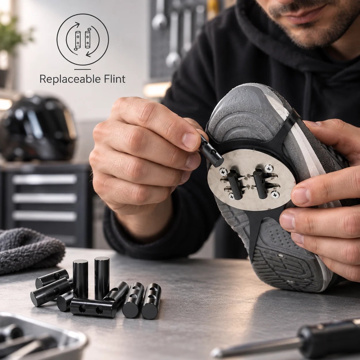 RoadFlare replaceable flint inserts