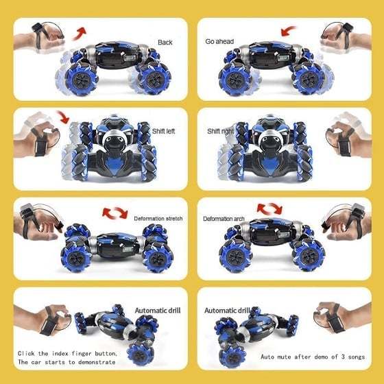 🎁Gesture Sensing RC Stunt Car With Light & Music
