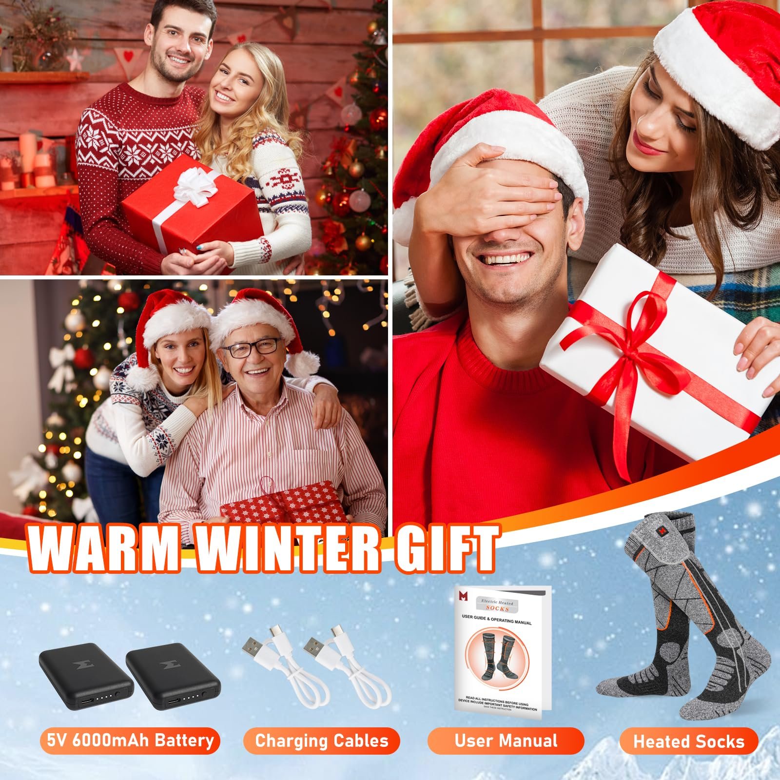 Heated socks winter gift illustration