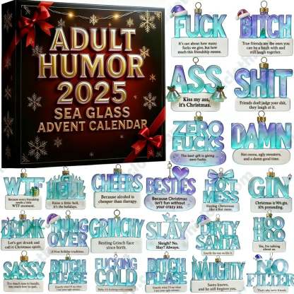 🌊🎄Sea Glass Accents 2025 Adult Humor Advent Calendar💥LIMITED 2025 EDITION
