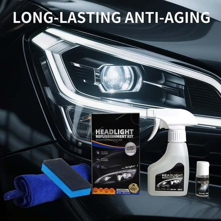 🚘 Automotive Headlamp Restoration Fluid, blurring enhanced crystalline coating refurbisher