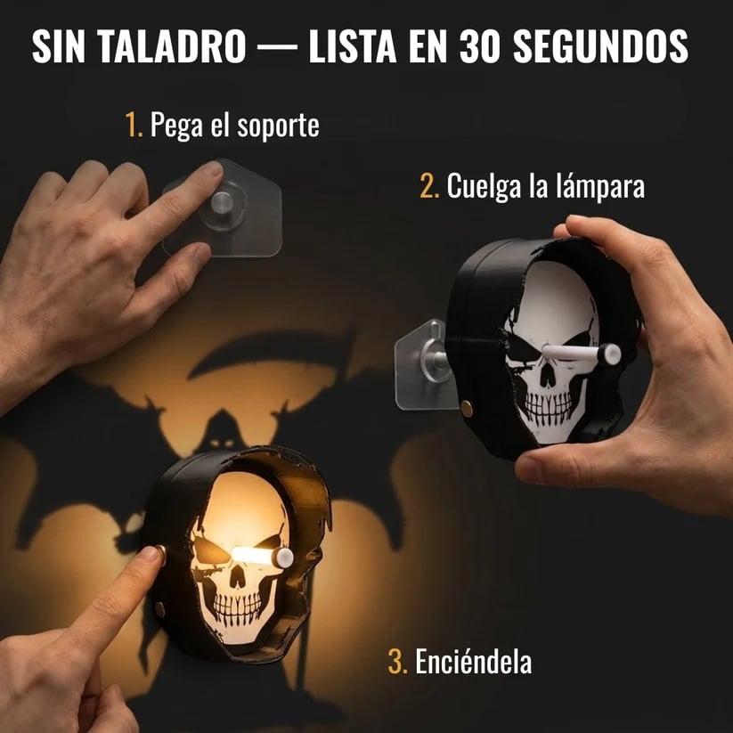 Skull-shaped lampshade