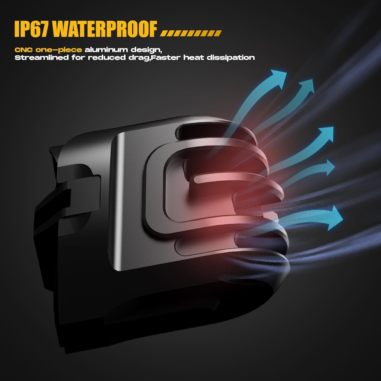 Motorcycle Fog Light | 120W LED Amber Auxiliary Light | DRL & Strobe | IP67 Waterproof | ECE & SAE Compliant