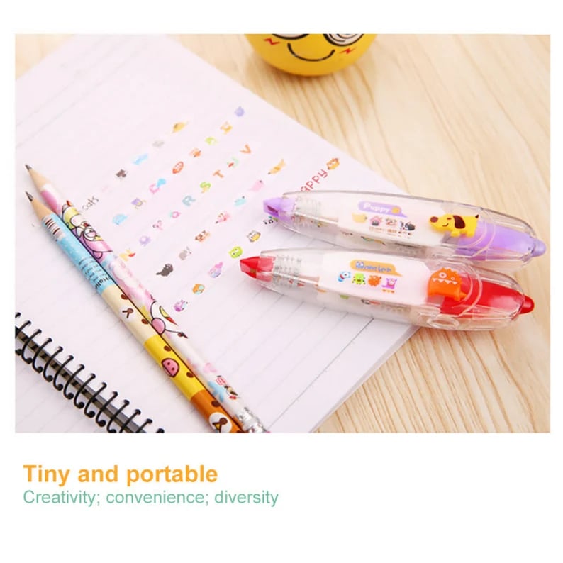 🏆 50K+ SOLD!🔥DIY Cute Animals Press Type Decorative Pen