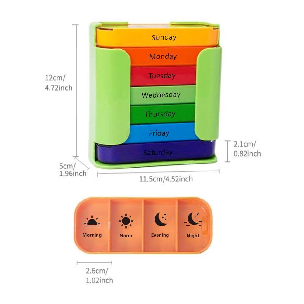 ✨7-Day Medication Organizer - For Effortless Health Management! 📅