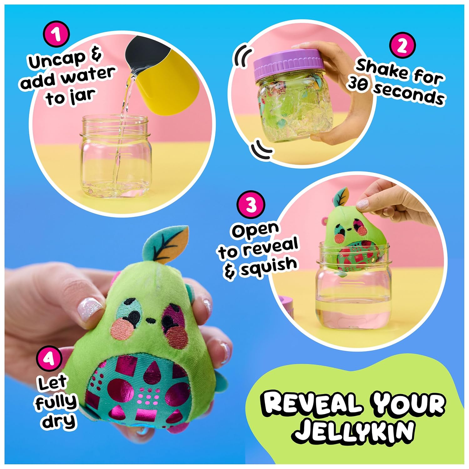 Water reveal toy step by step illustration
