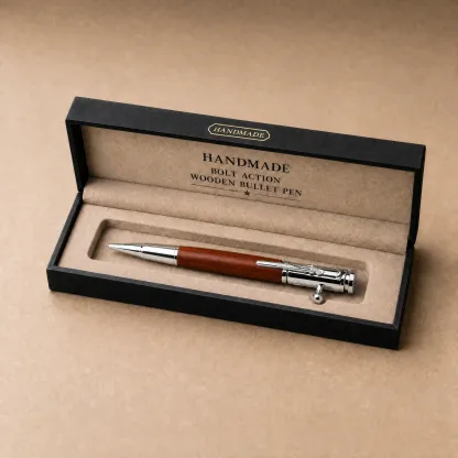 🖊100% Handmade Bolt Action Wooden Bullet Pen | Crafted From Real Wood & Bullet Casing