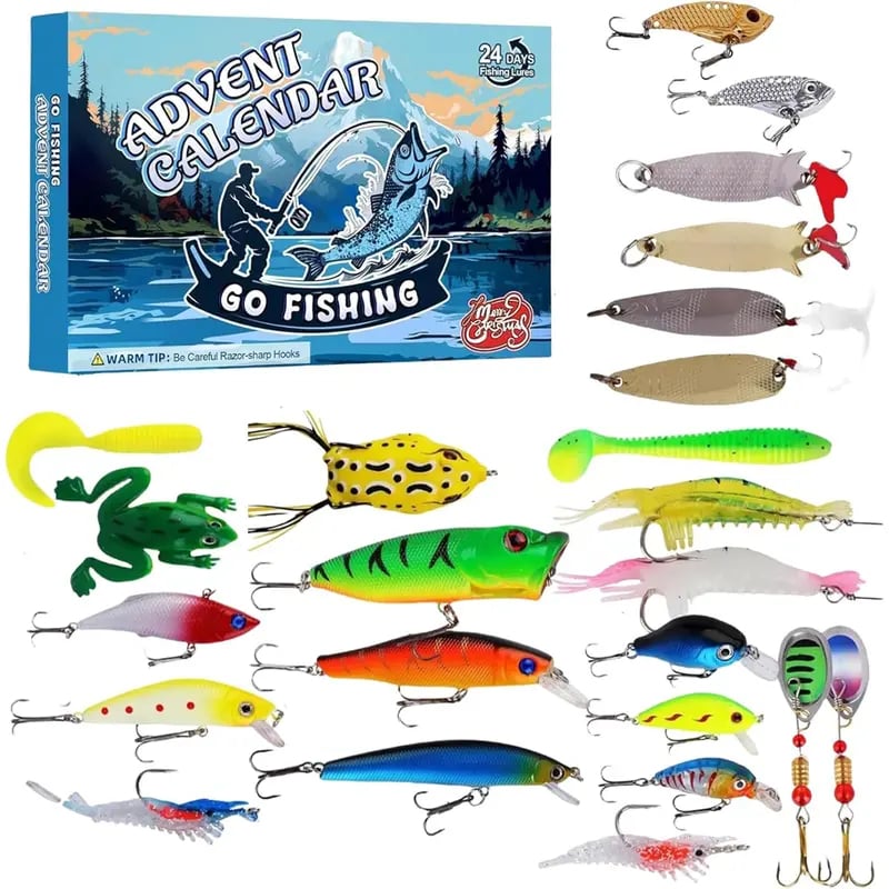 🎁Last Day Promotion 49% OFF🔥24-Day Fishing Advent Calendar Tackle Set