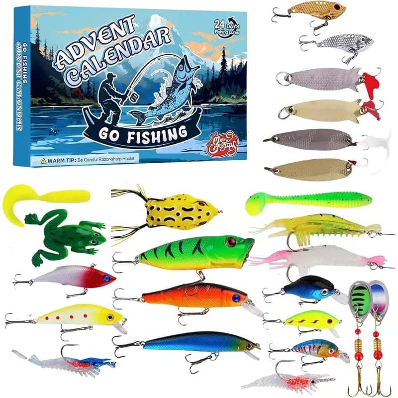 🎁Last Day Promotion 49% OFF🔥24-Day Fishing Advent Calendar Tackle Set