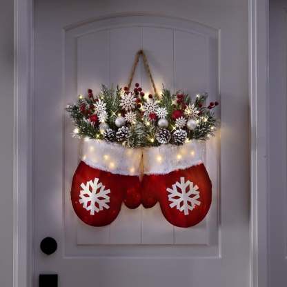 🔥 Sparkling Christmas Mitten Wreath(🎁BUY 2 FREE SHIPPING)