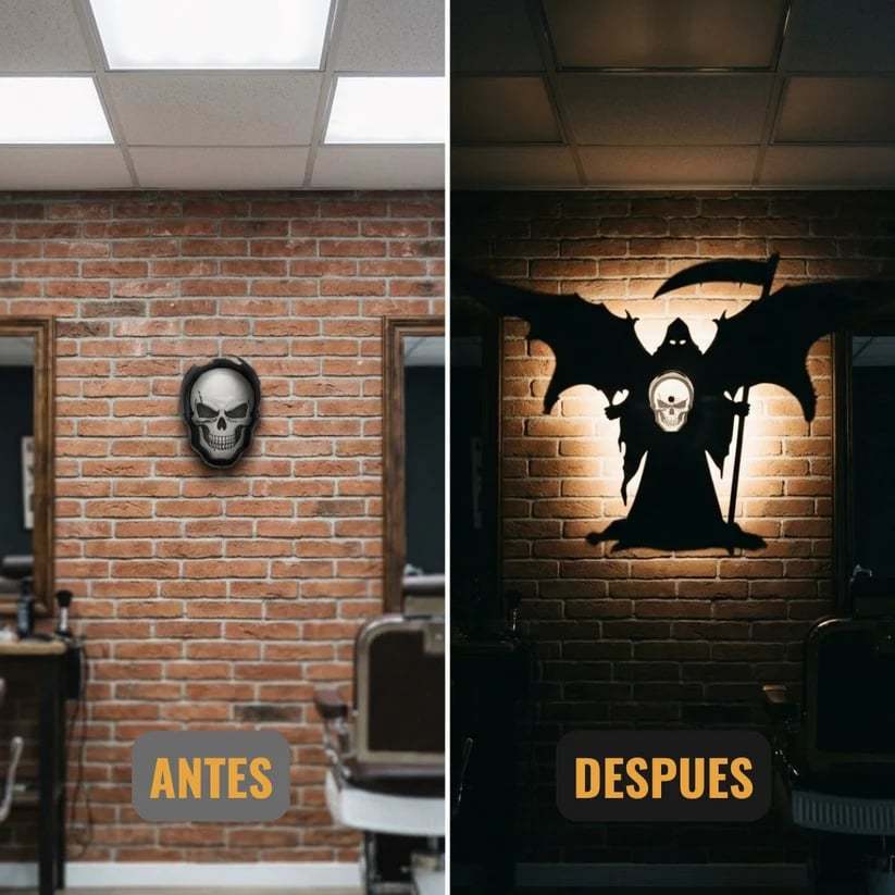Skull-shaped lampshade